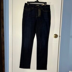 NWT Lee Regular Fit Straight Leg Mid Rise Dark Wash Jeans size 6